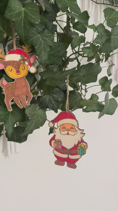 Dřevěné ozdoby k domalování - VÁNOCE