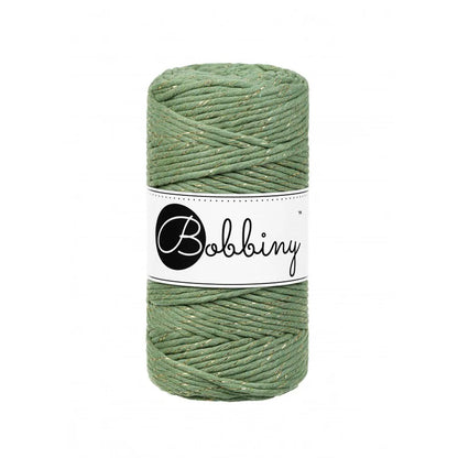 Klubíčko 10/20 m - Bobbiny macramé 3 mm regular - GOLDEN verze (se zlatou nitkou, rozčesatelná))