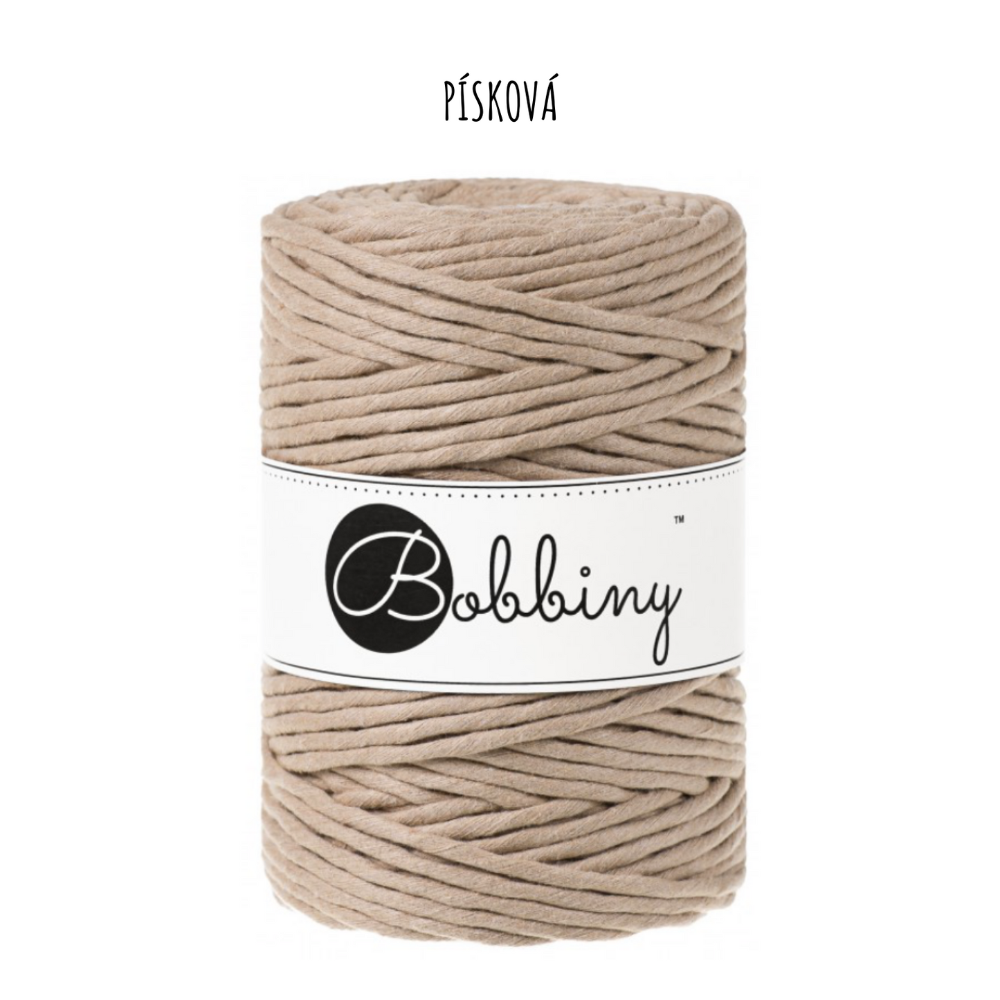 Bobbiny macramé XXL 5 mm regular (rozčesatelná)