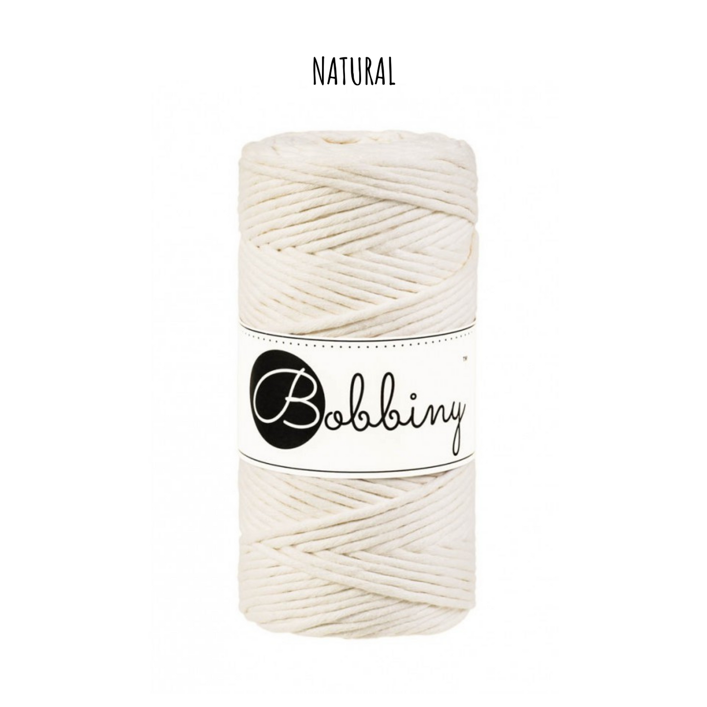 Bobbiny regular 3 mm Natural