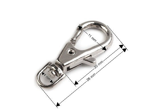 Kovové karabinky na malé klíčenky 4 mm (více variant)