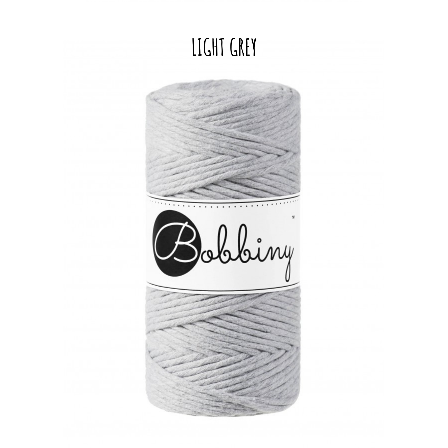Bobbiny regular 3 mm Silver grey