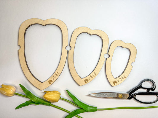 Dřevěná šablona na vystřižení Macramé listu - více variant