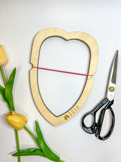 Dřevěná šablona na vystřižení Macramé listu - více variant