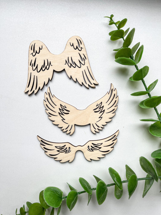 Dřevěná andělská křídla (více tvarů i velikostí)