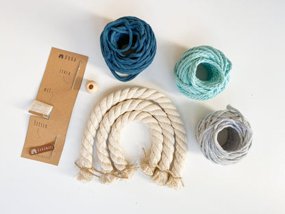 Kreativní sada - Malá Macramé Duha (více barevných kombinací)