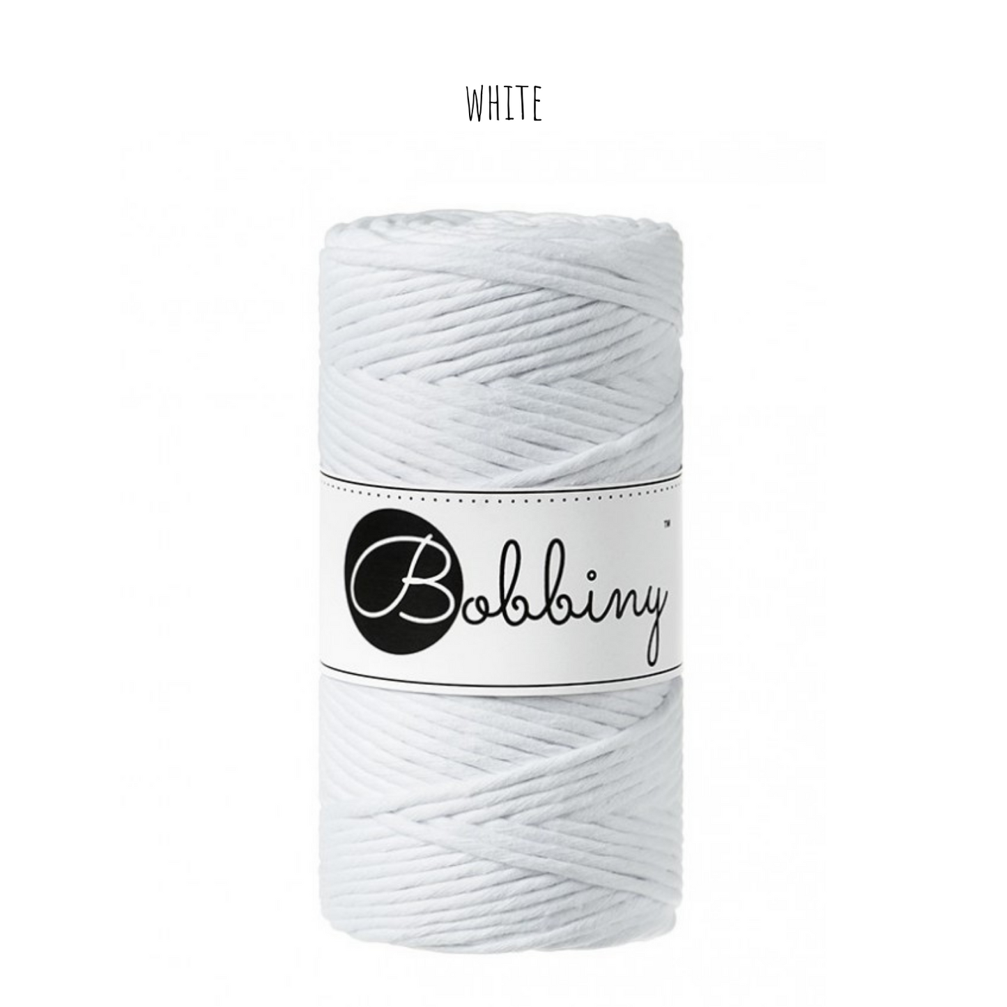 Bobbiny regular 3 mm White