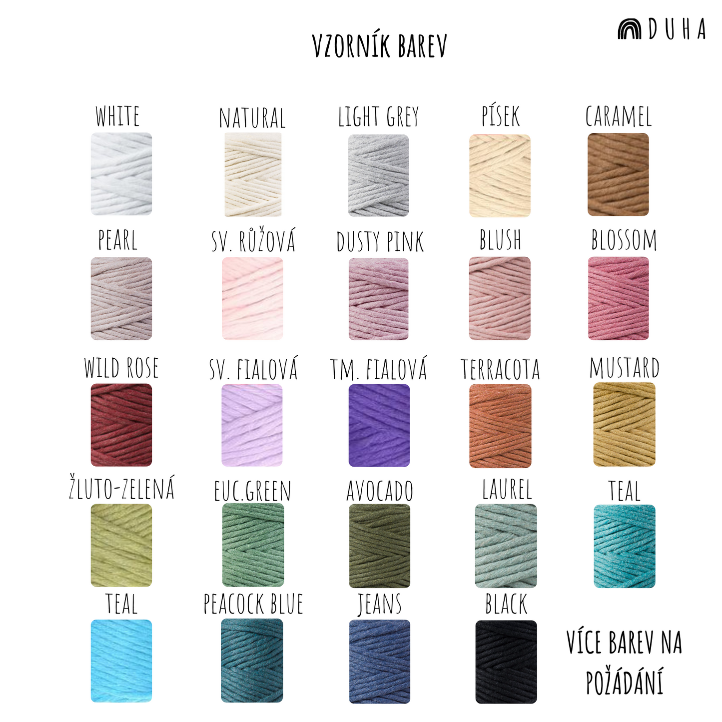 Kreativní sada - Velká Macramé Duha (více kombinací)