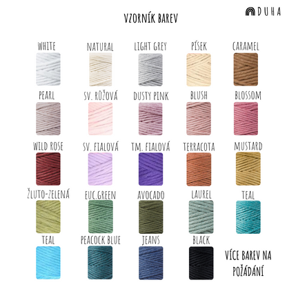Kreativní sada - Velká Macramé Duha (více kombinací)
