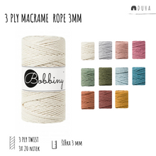 Načíst obrázek do prohlížeče Galerie, Bobbiny macramé 3PLY 3 mm regular (rozčesatelná)
