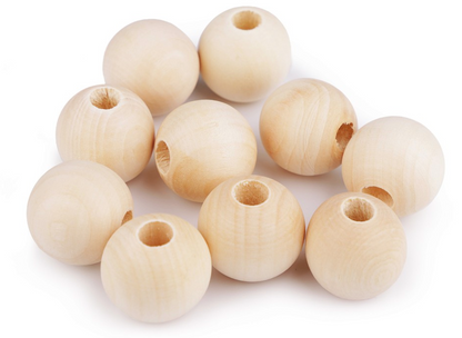 Dřevěné korálky hladké (více velikostí)