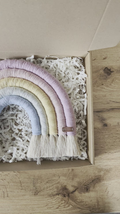 Macramé duha Pastelová