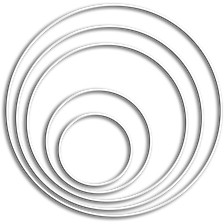 Kovový kruh -bílý (více variant)