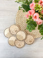 Dřevěný podtácek - MANDALA/KVĚTINA (více velikostí)